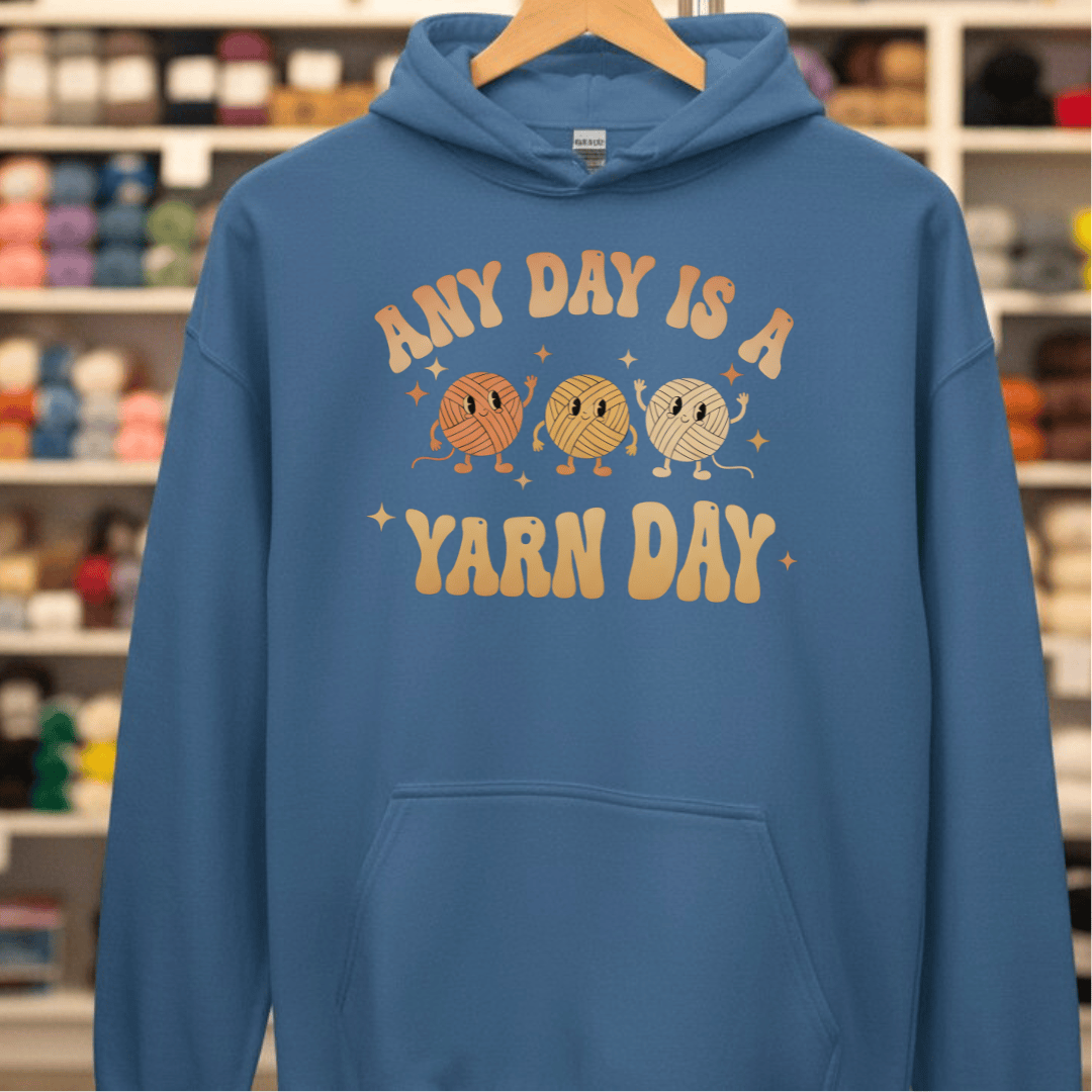 Yarn Day Hoodie Indigo Blue / S