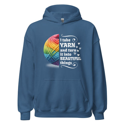 Yarn to Beauty Hoodie Indigo Blue / S