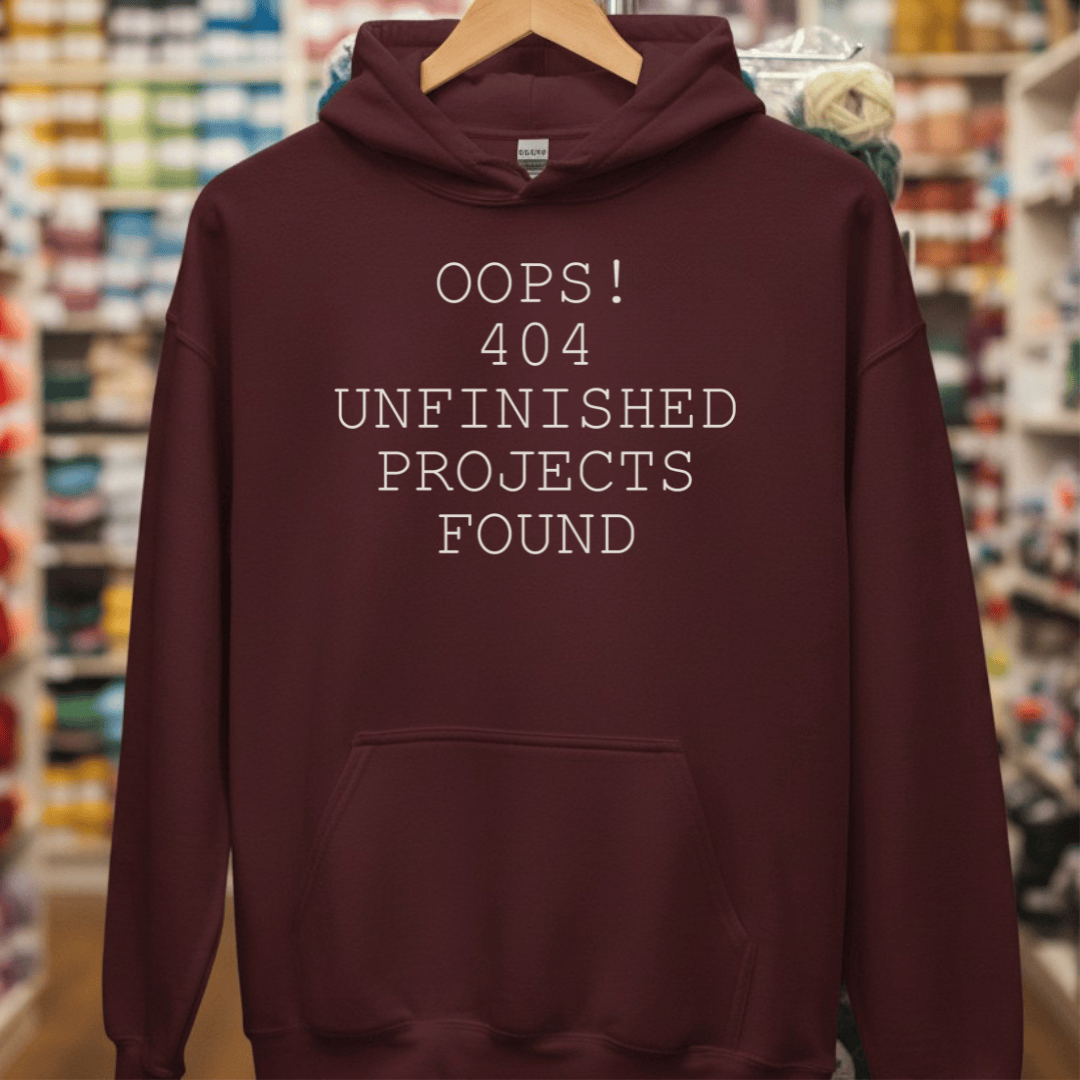 404 Error Hoodie Maroon / S