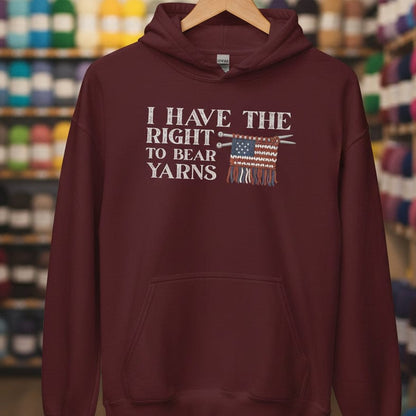 Bear Yarns Flag Hoodie Maroon / S