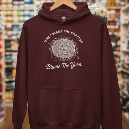 Blame The Yarn Hoodie Maroon / S