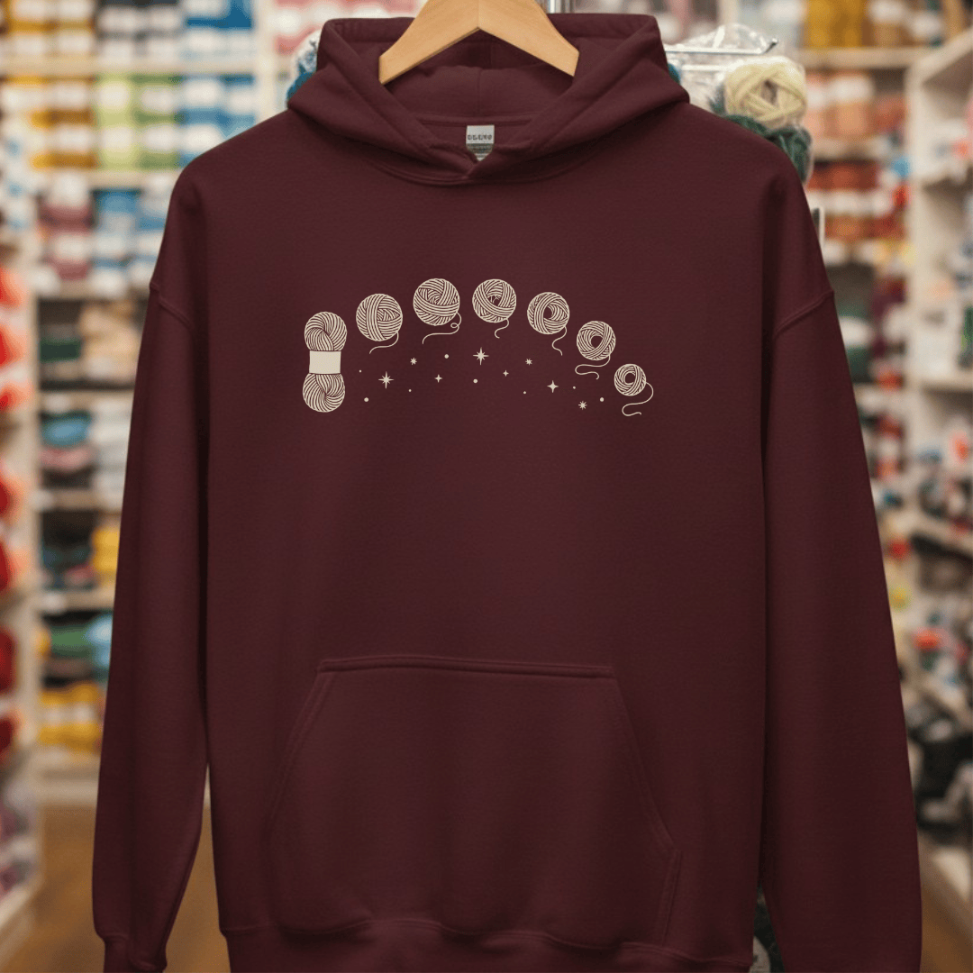 Celestial Yarn Hoodie Maroon / S