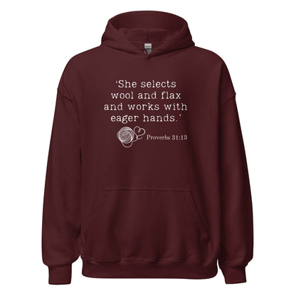 Christian Proverb Hoodie Maroon / S