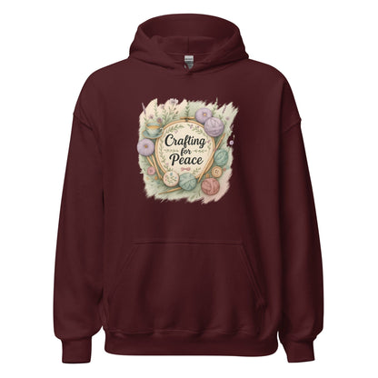 Crafting for Peace Hoodie Maroon / S