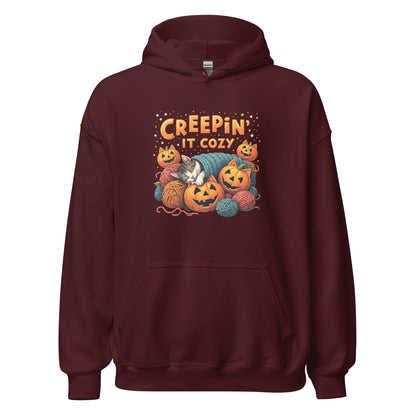 Creepin' It Cozy Hoodie Maroon / S