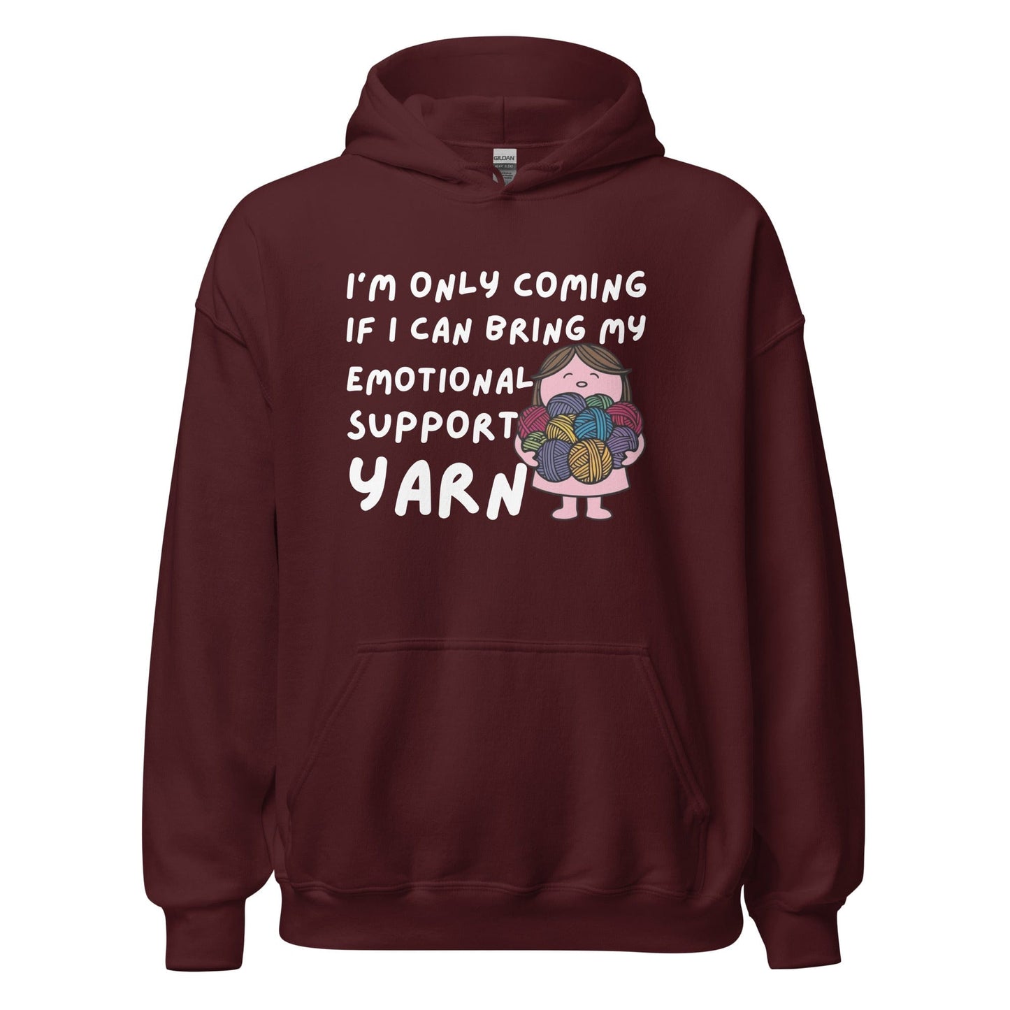 Emotional Support Hoodie Maroon / S