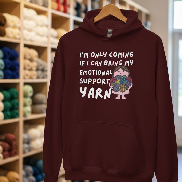 Emotional Support Hoodie Maroon / S