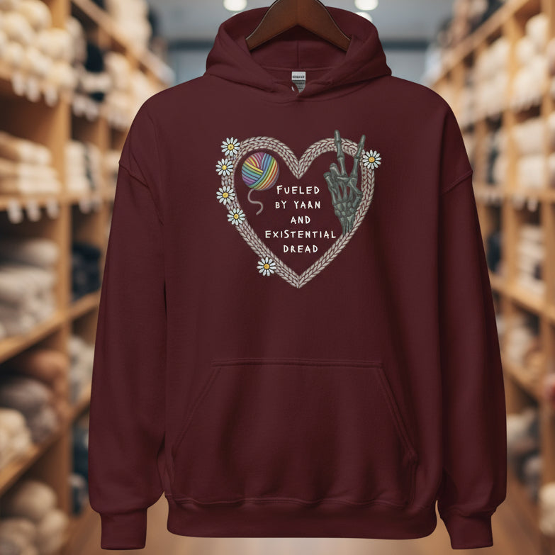 Existential Yarn Hoodie Maroon / S