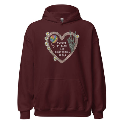 Existential Yarn Hoodie Maroon / S