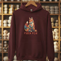 Fiber Fox Hoodie Maroon / S