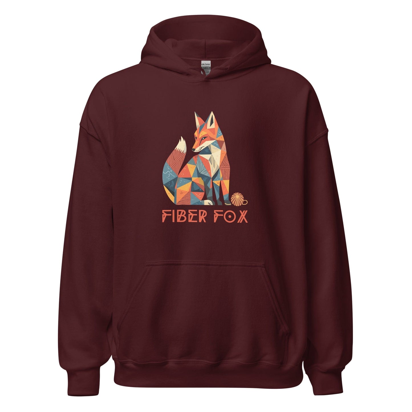 Fiber Fox Hoodie Maroon / S