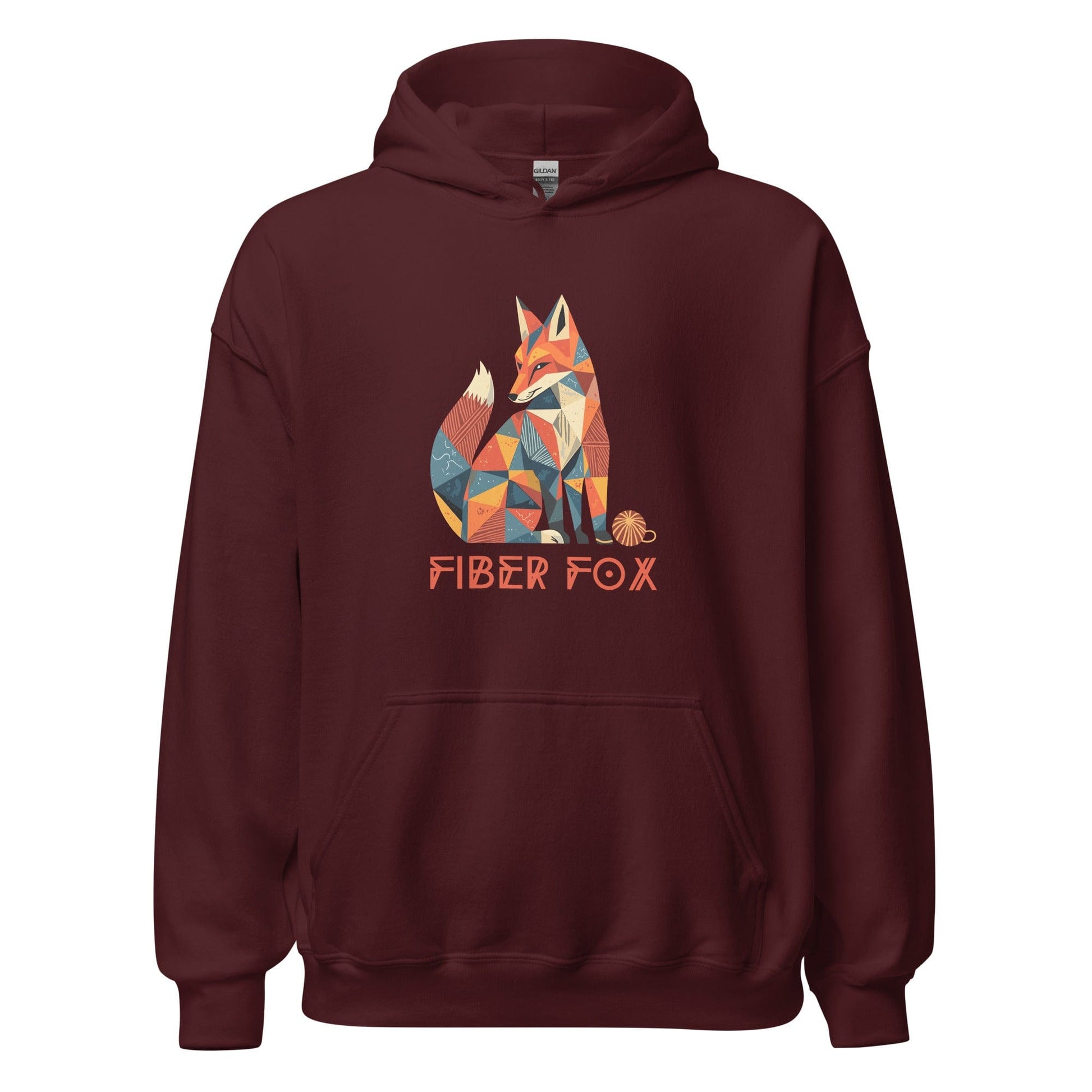 Fiber Fox Hoodie Maroon / S