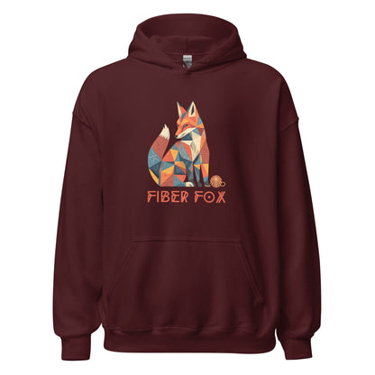 Fiber Fox Hoodie Maroon / S