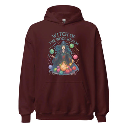 Fire Witch of the Wool Realm Hoodie Maroon / S