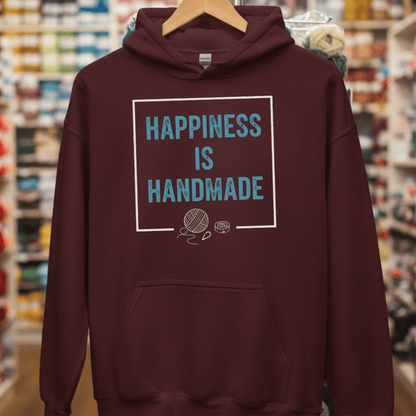 Happiness Is Handmade Hoodie Maroon / S