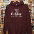 Happy Hour Crocheting Hoodie Maroon / S