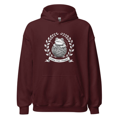 I came, I saw, I Frogged Hoodie Maroon / S