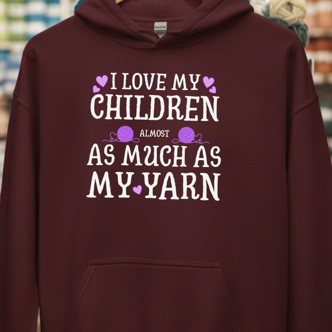 I Love My Children Hoodie Maroon / S