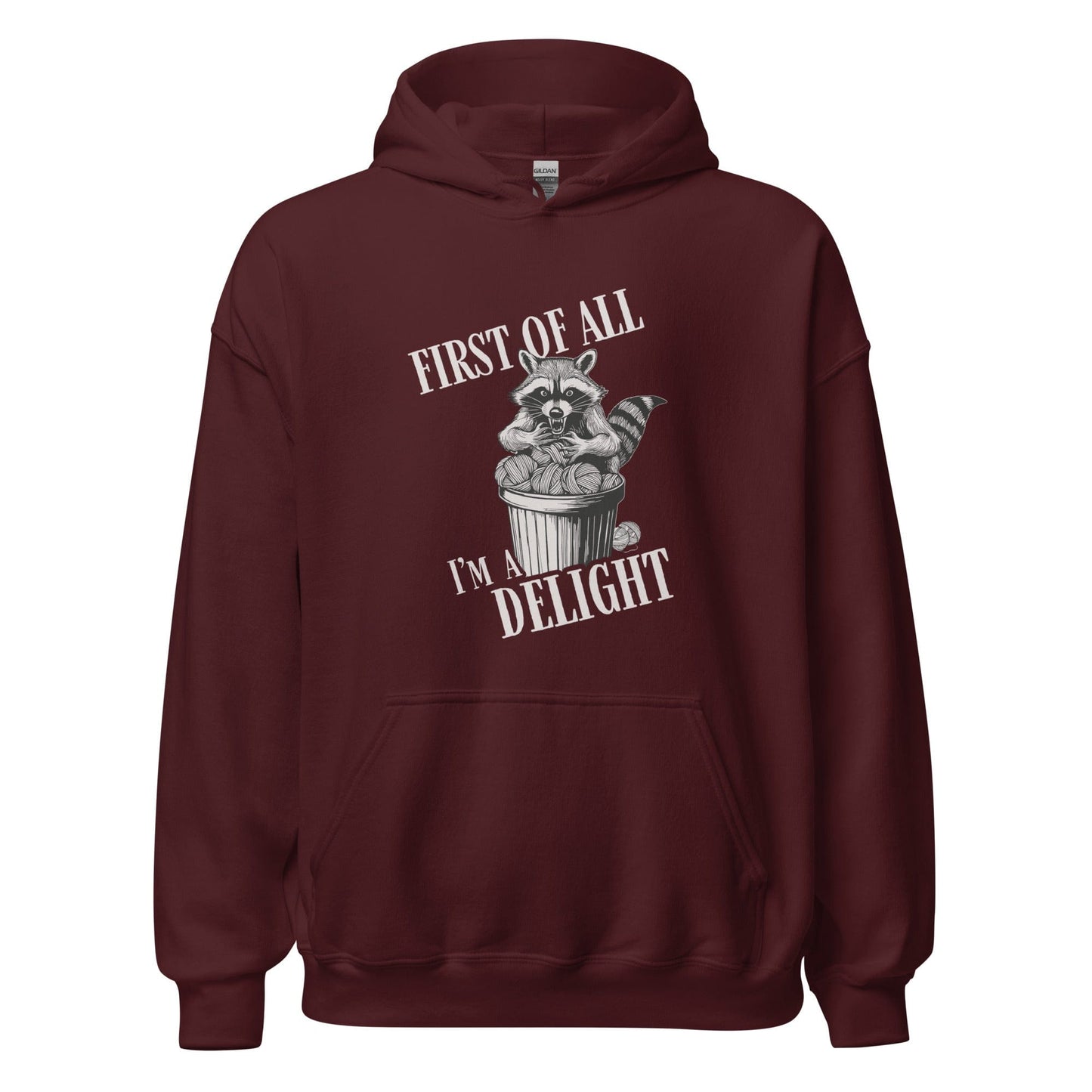 I'm a Delight Hoodie Maroon / S