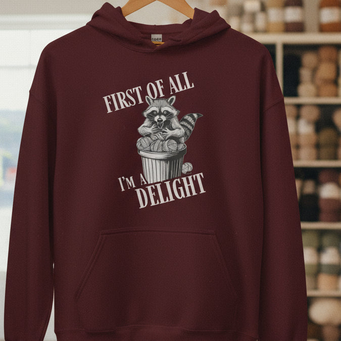 I'm a Delight Hoodie Maroon / S