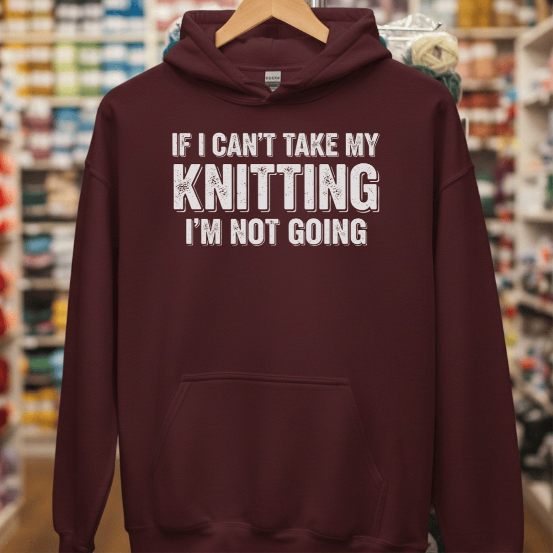 I'm Not Going Hoodie Maroon / S