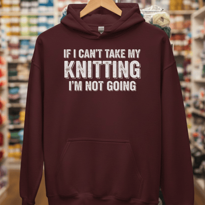 I'm Not Going Hoodie Maroon / S