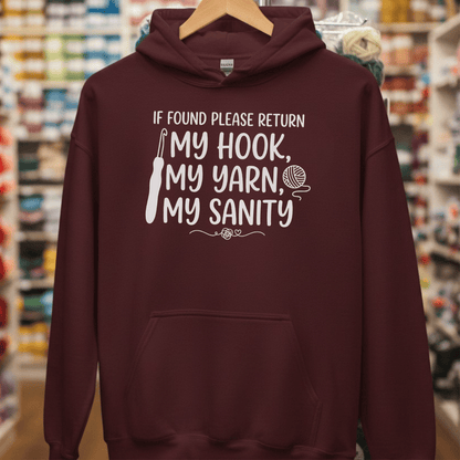 If Found Hoodie Maroon / S