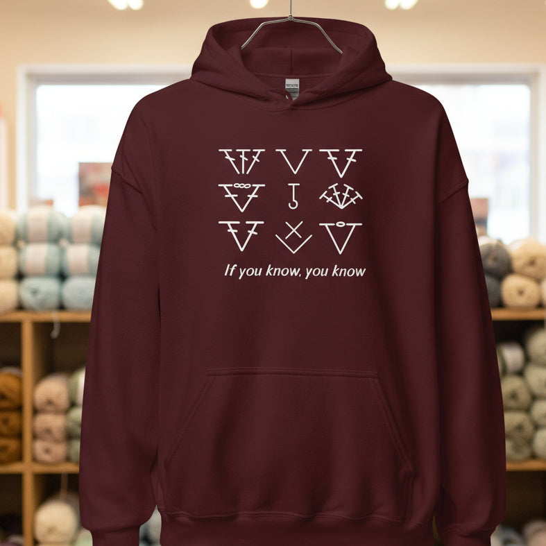 If you know, you know Hoodie Maroon / S