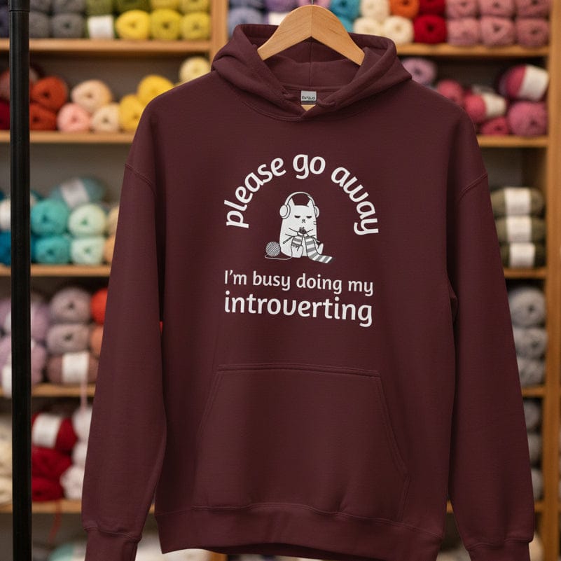Introverting Hoodie Maroon / S