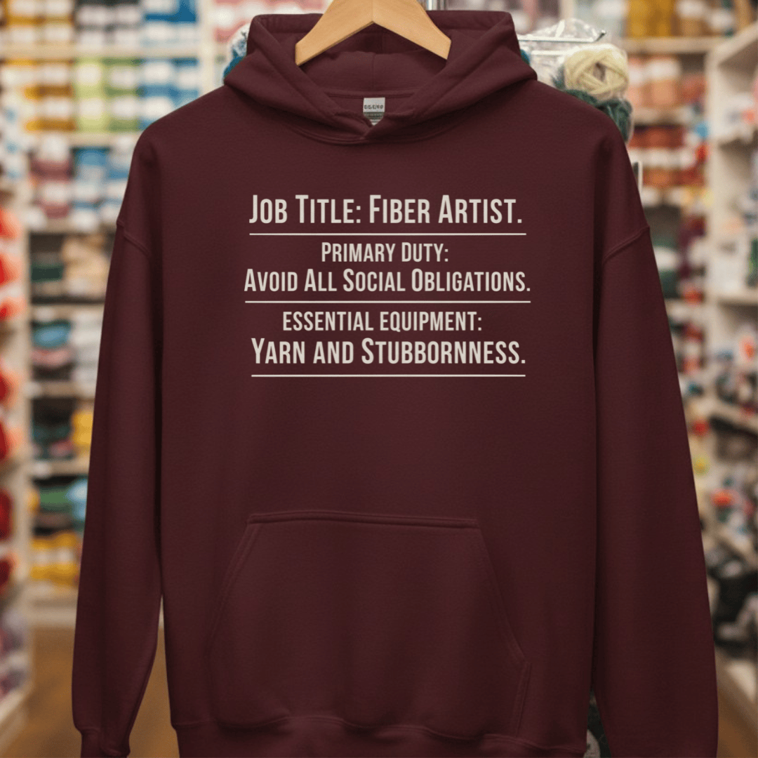 Job Title Hoodie Maroon / S