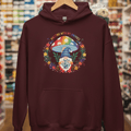 Knitting With My Gnomies Hoodie Maroon / S