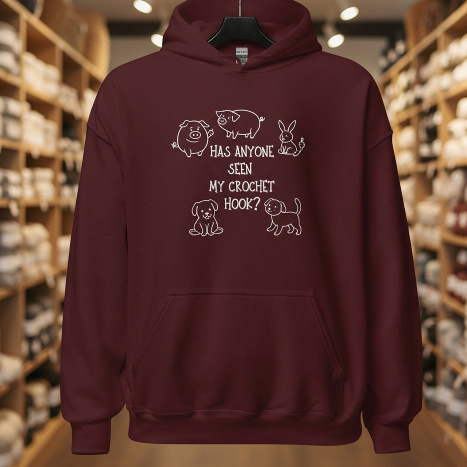 Lost Crochet Hook Hoodie Maroon / S