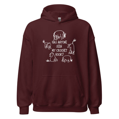 Lost Crochet Hook Hoodie Maroon / S