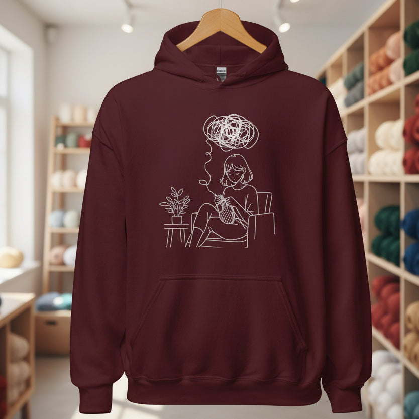 Mental Health Hoodie Maroon / S