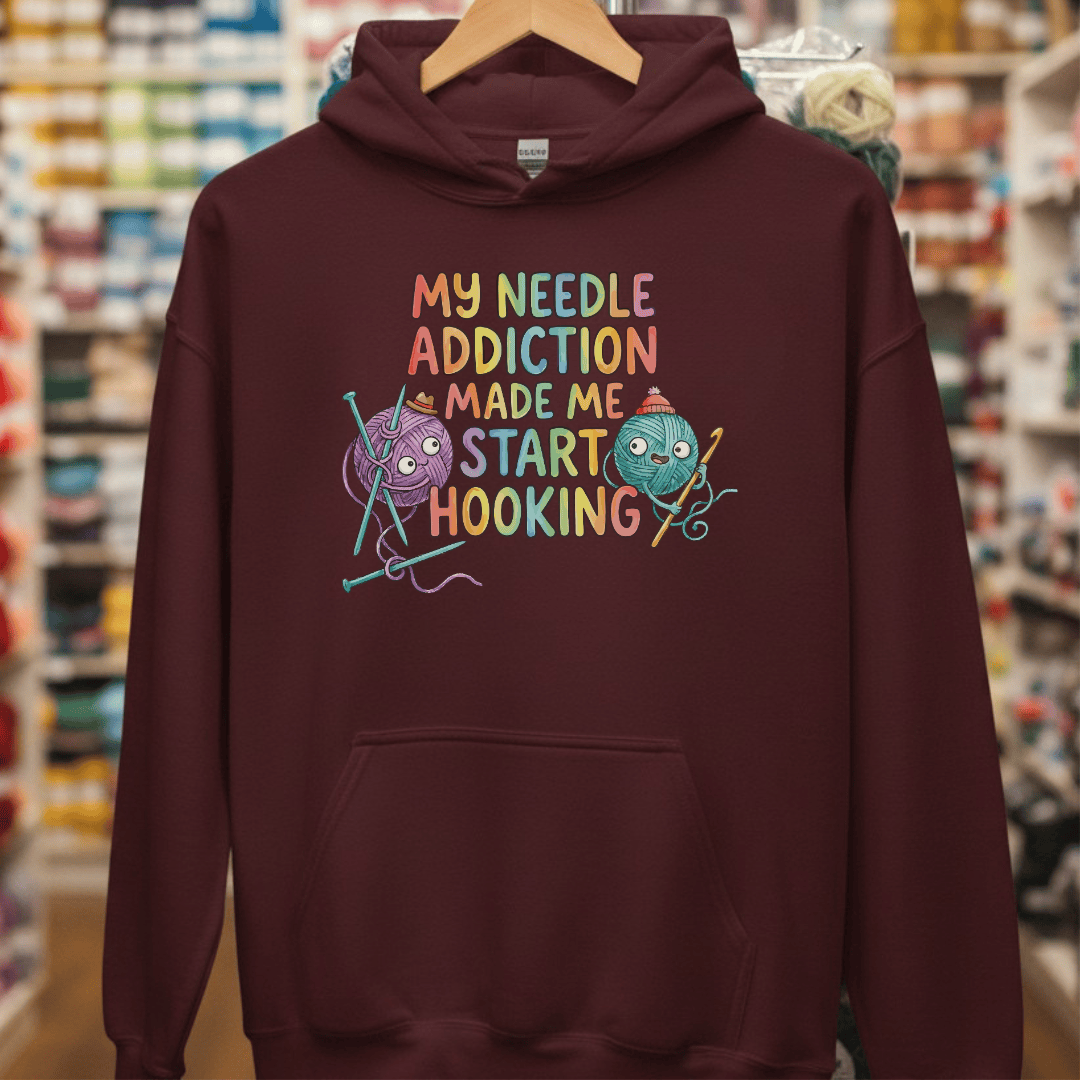 My Needle Addiction Hoodie Maroon / S