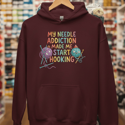 My Needle Addiction Hoodie Maroon / S