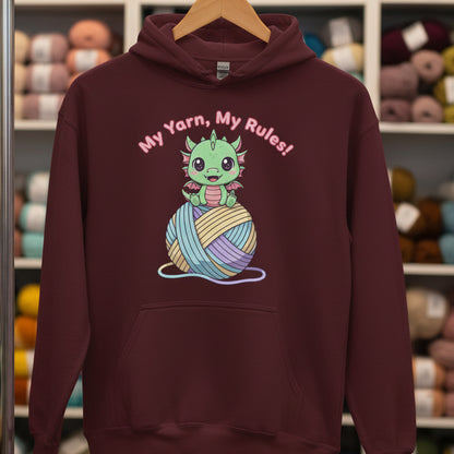 My Yarn My Rules Hoodie Maroon / S
