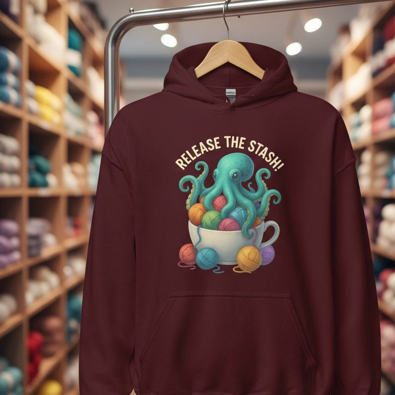 Release the Stash Kraken Hoodie Maroon / S