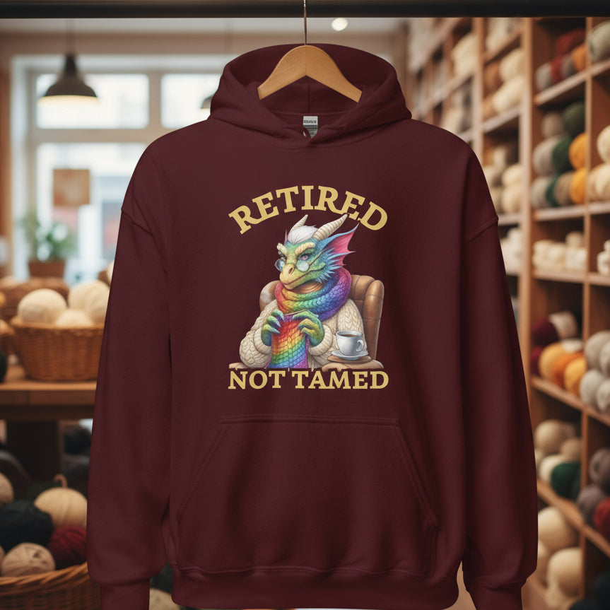 Retired not Tamed Hoodie Maroon / S