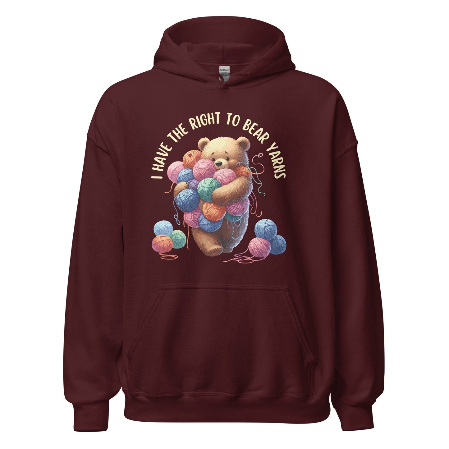 Right to Bear Yarns Hoodie Maroon / S