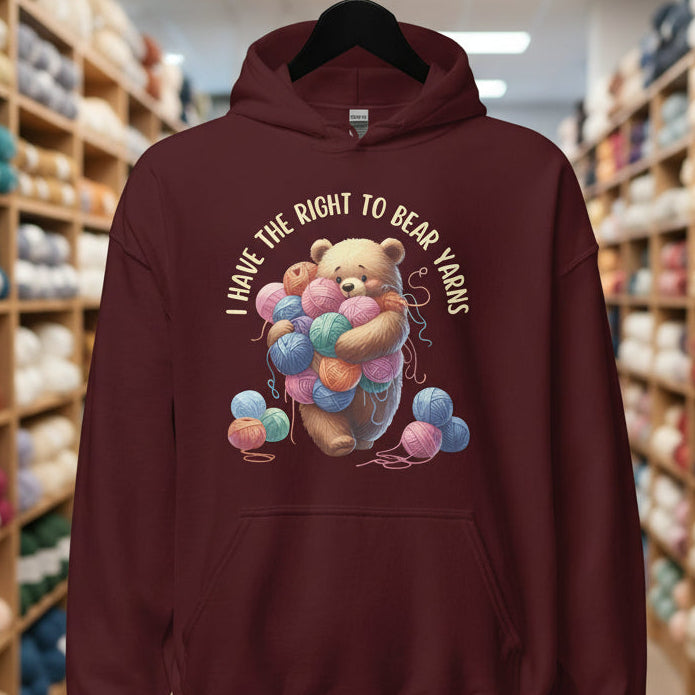 Right to Bear Yarns Hoodie Maroon / S