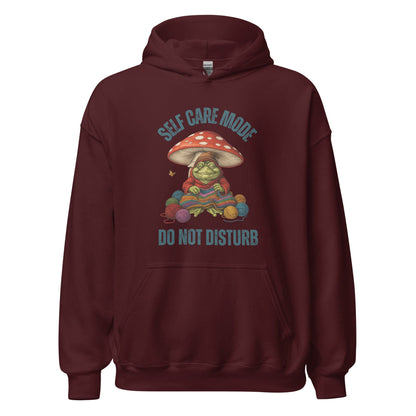 Self Care Mode Hoodie Maroon / S