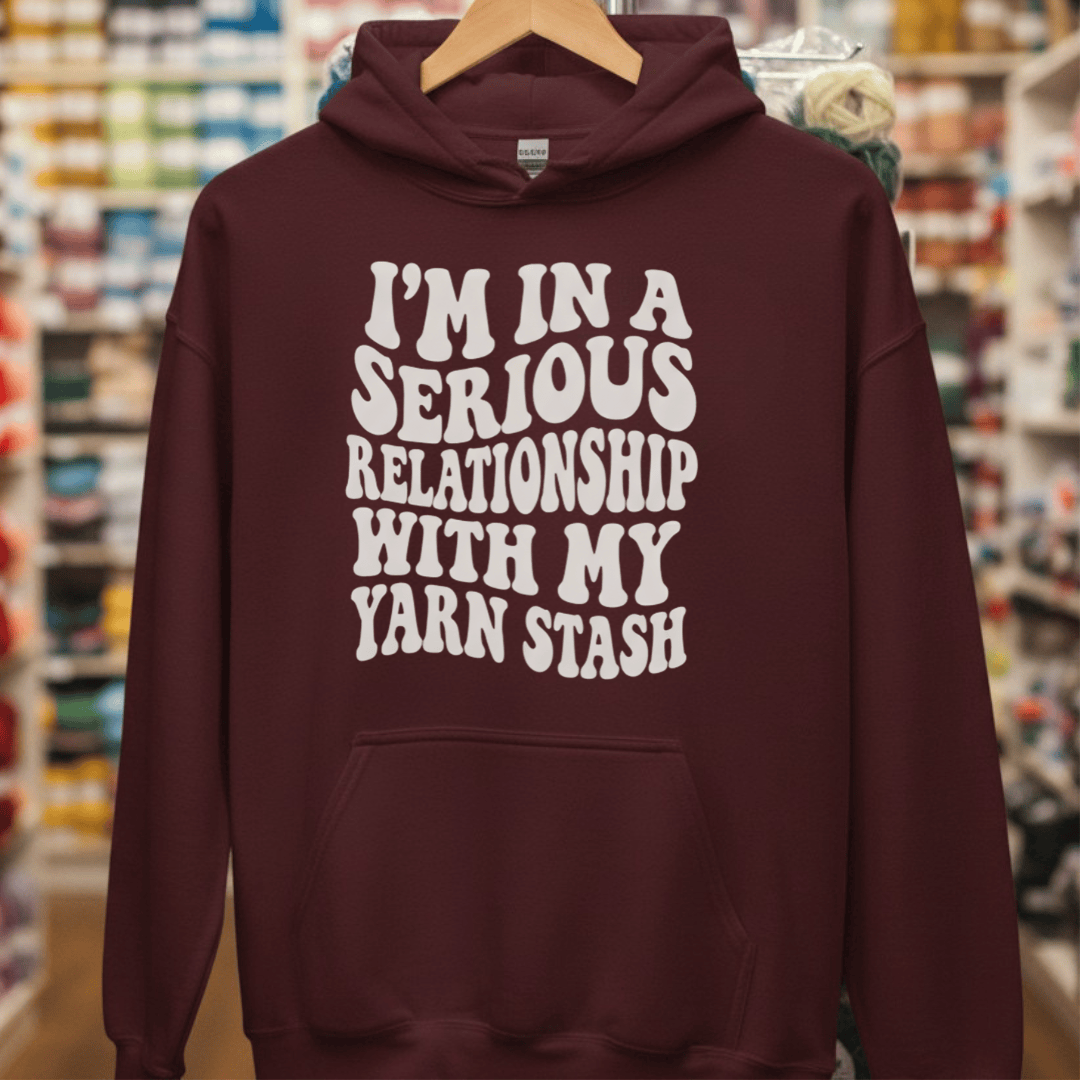 Serious Relationship Hoodie Maroon / S