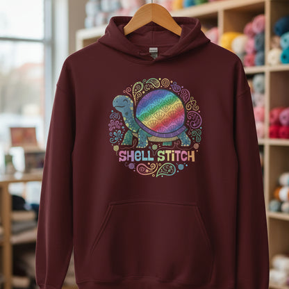 Shell Stitch Hoodie Maroon / S