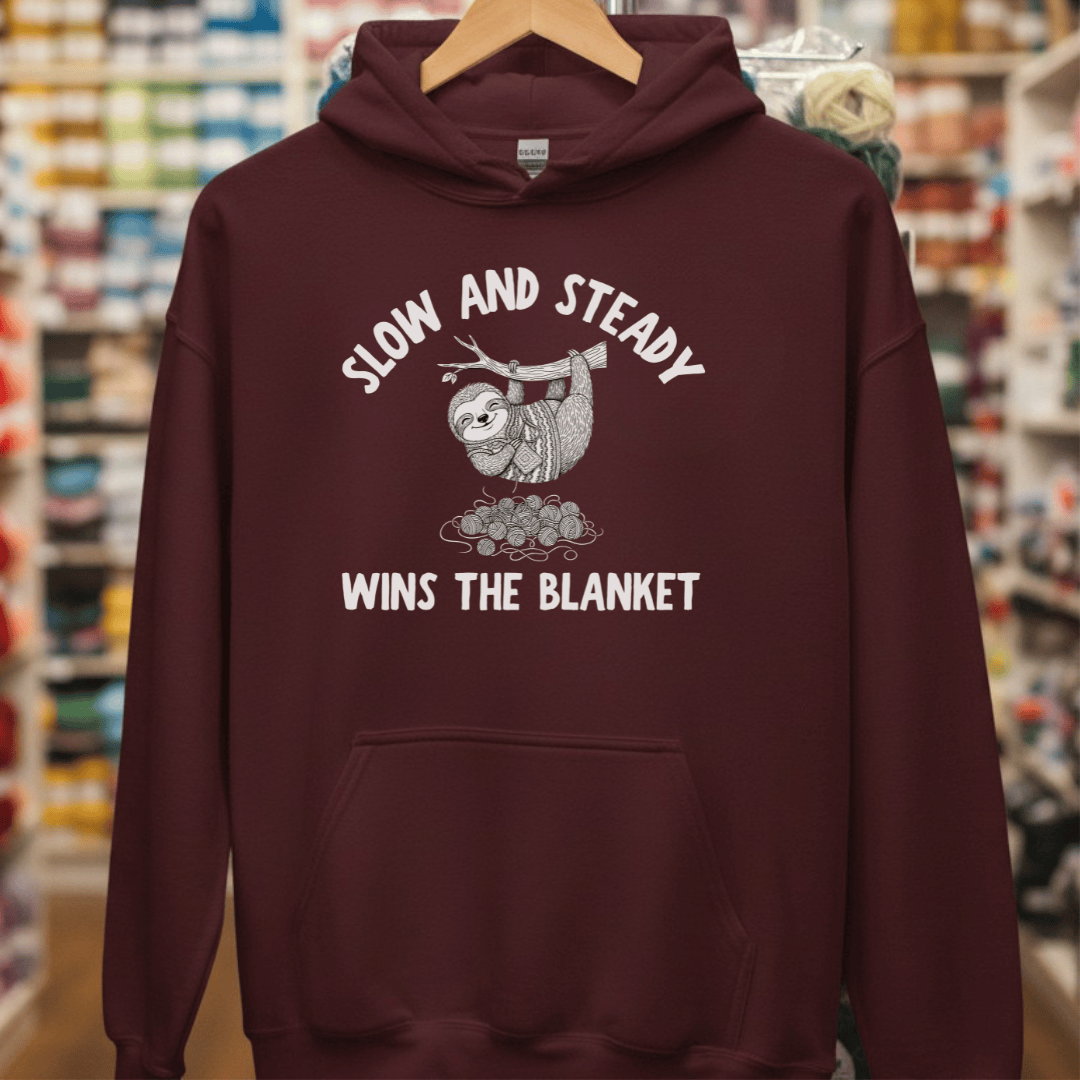 Sloth Blanket Hoodie Maroon / S