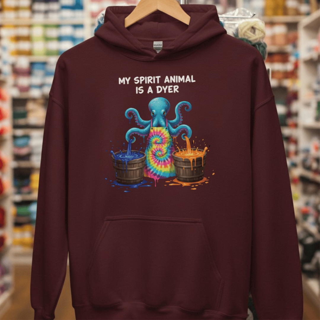 Spirit Animal Dyer Hoodie Maroon / S