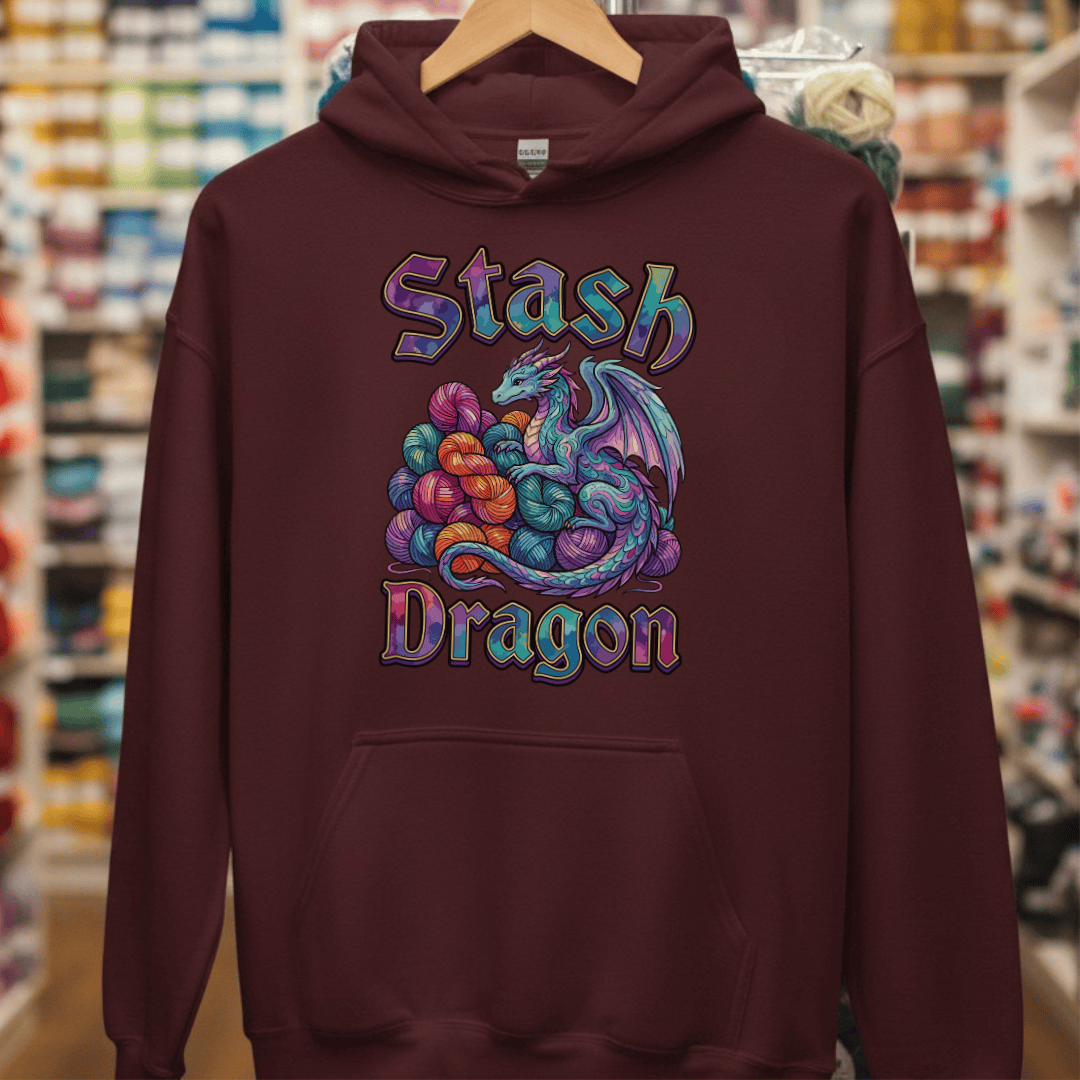 Stash Dragon Hoodie Maroon / S