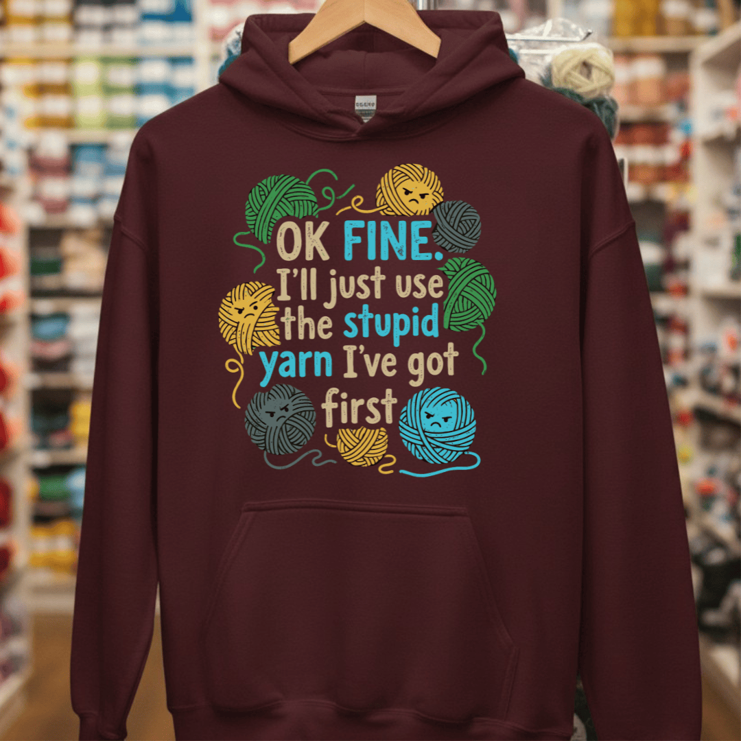 Stupid Yarn Hoodie Maroon / S