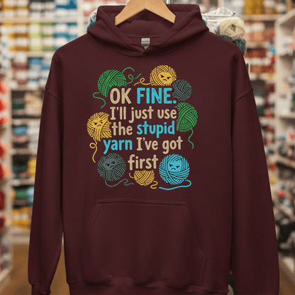 Stupid Yarn Hoodie Maroon / S