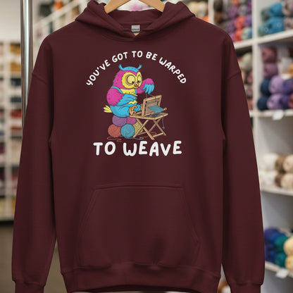 Warped to Weave Hoodie Maroon / S